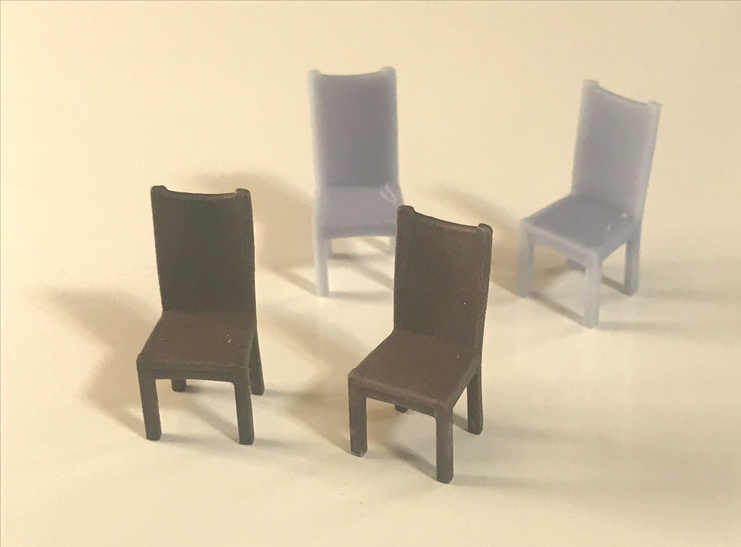 HO Chairs (4) and Barstools (4) - HO Scale