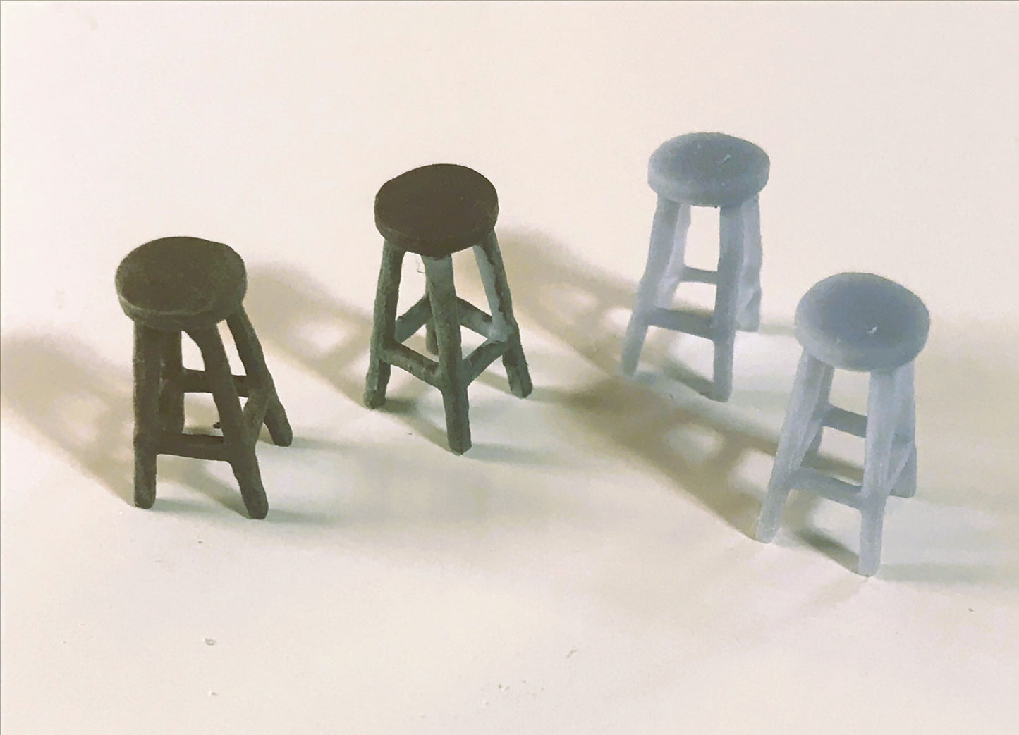 HO Chairs (4) and Barstools (4) - HO Scale